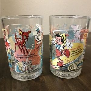 McDonald Disney 2000 Drinking Glasses